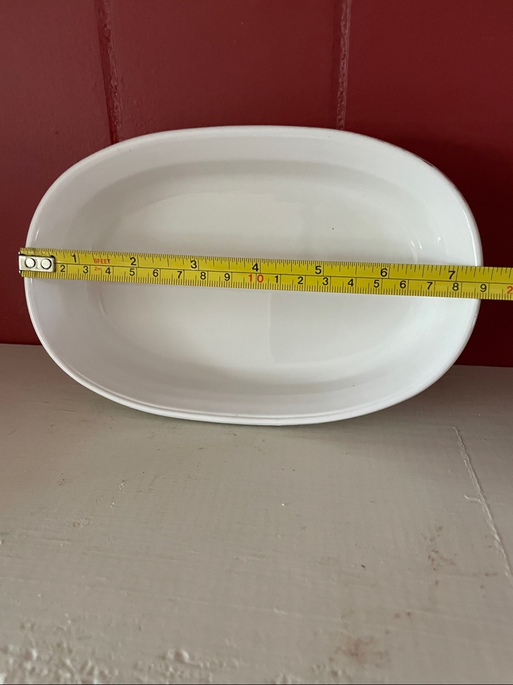Corning White Ceramic Oval small Baking Dish - Picture 5 of 6